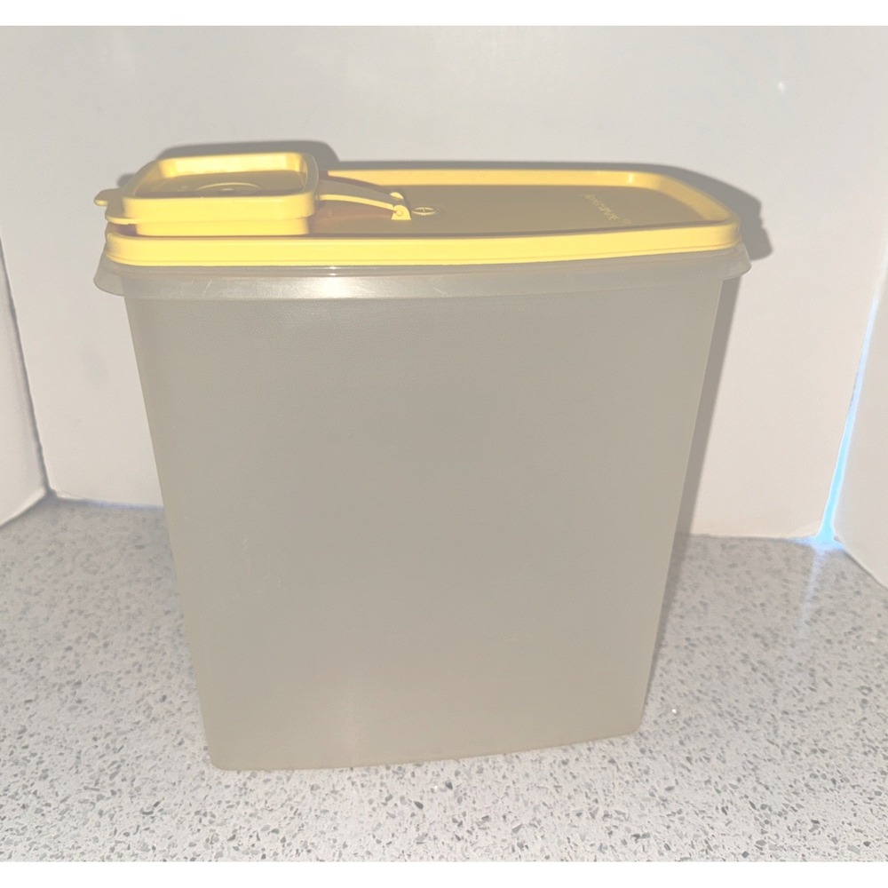 Tupperware Modular Mates Super‎ Cereal Storer Keeper 20 Cup/4.8L Yellow Seal